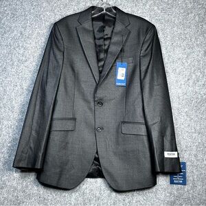Kenneth Cole Reaction Technicole Men’s 38R Gunmetal Gray Suit Jacket Vented New